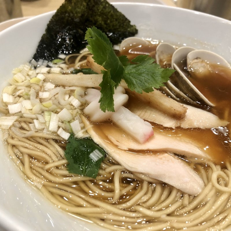 鶏 煮干 蛤 のトリプルSOBA(むぎとオリーブ 日本橋店)