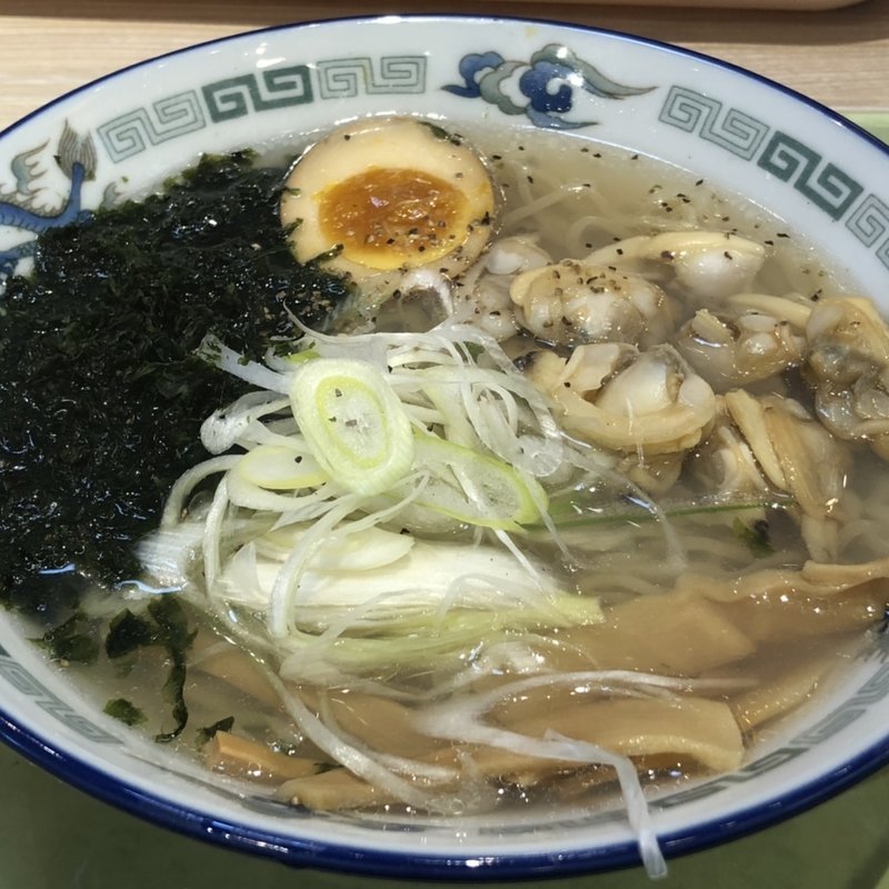 アサリとあおさ塩ラーメン(海ほたる食いしんぼう将軍)