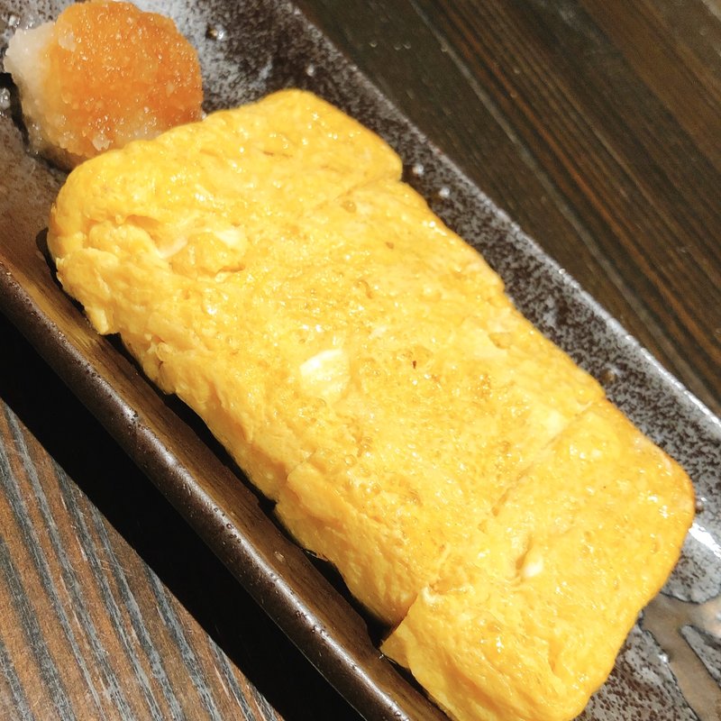 だし巻きたまご(そば切り　黒むぎ)