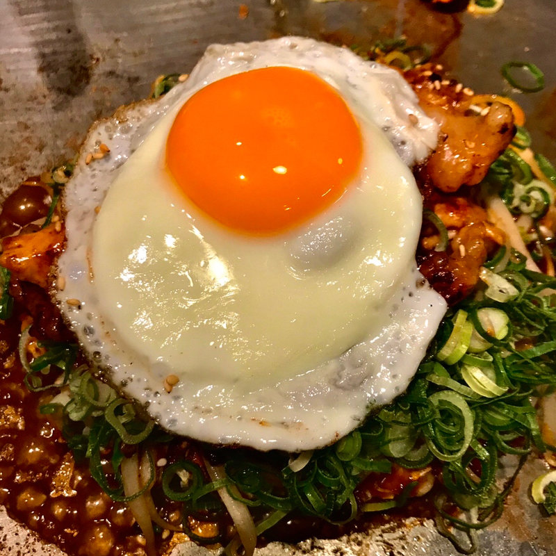 ホルモンネギ玉(感激たぬき 心斎橋店)