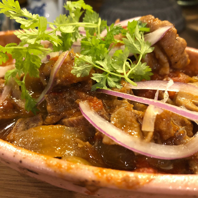 マグロ胃袋のトリッパカーン風(Ata's)