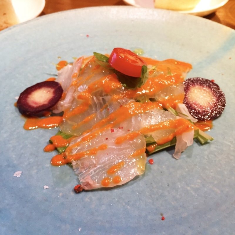 ヒラメのカルパッチョ(ortensia)