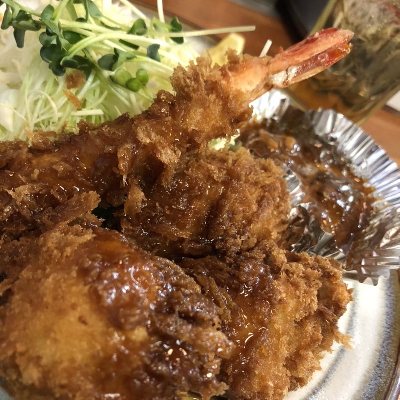 ミックスフライ(とんかつ とん将)