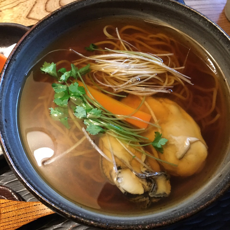 牡蠣そば(九つ井 本店)