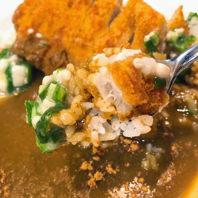 ポークカツカレーオクラトッピング(CoCo壱番屋 近鉄上本町駅前店)