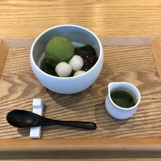 一番摘み抹茶のゼリー(小倉山荘ファーム ダイニングカフェ)