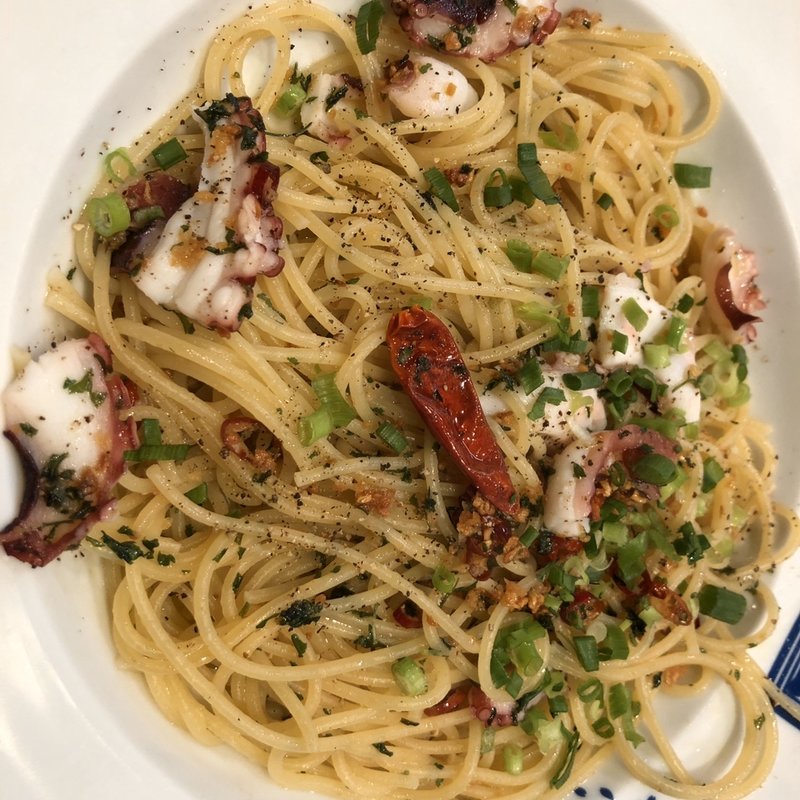 タコペペロンチーノ(洋麺屋五右衛門 お茶の水駅前店)