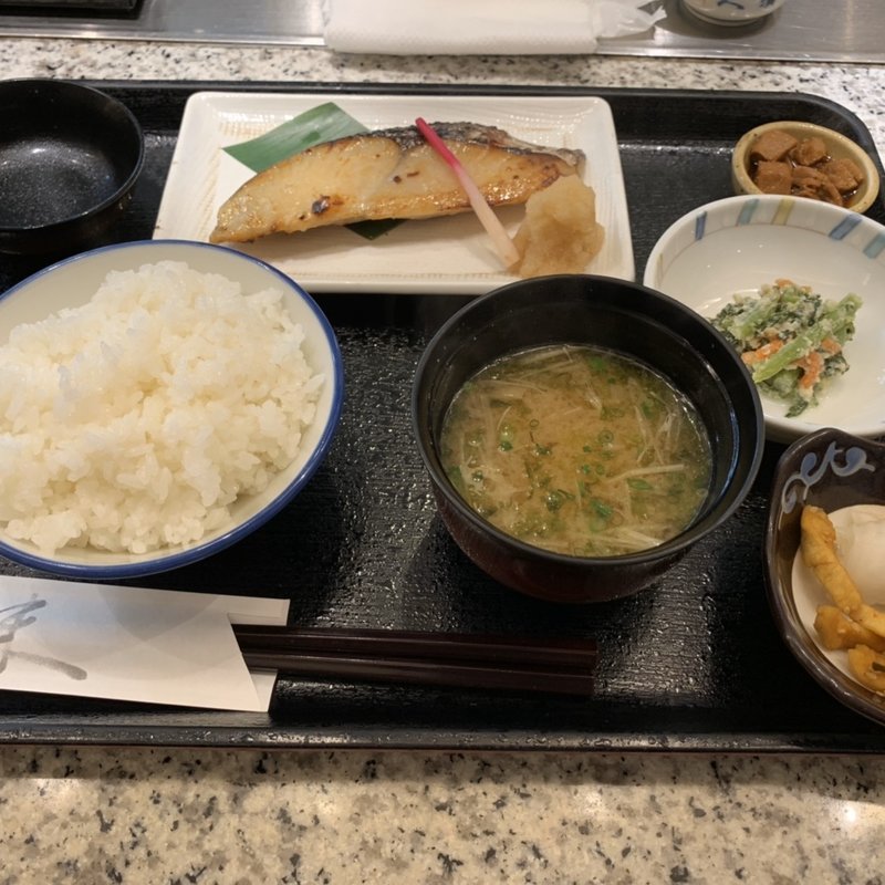 鰆の粕漬け定食(京粕漬 魚久 人形町店)