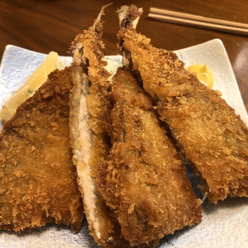 あじフライ(沼津 魚がし鮨 丸ビル店)