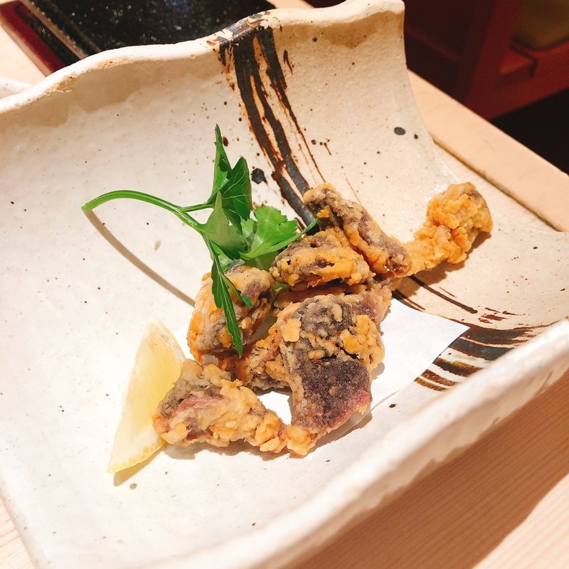 黒薩摩鶏の砂肝唐揚げ(阪急うめだ本店 地鶏づくし 吹上舎)
