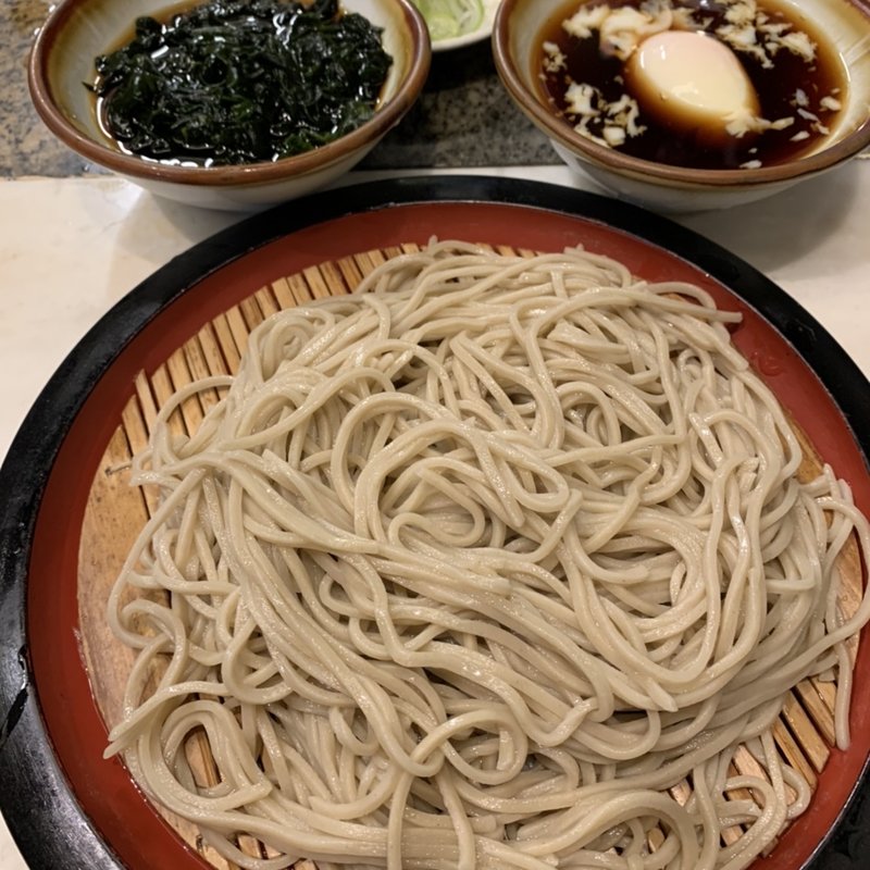 もりそば&玉子&わかめ(かめや 新宿店 )