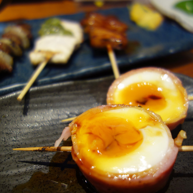 ベーコンエッグ串(博多やきとり処 楽がき 中洲川端店)