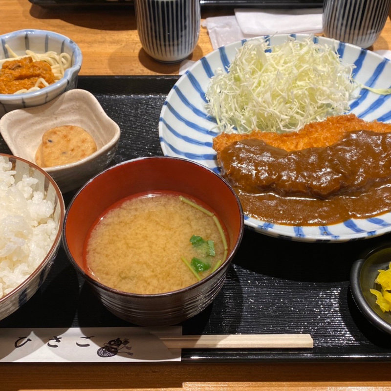 ロースカツ カレーかけ(食呑処 ひさご)