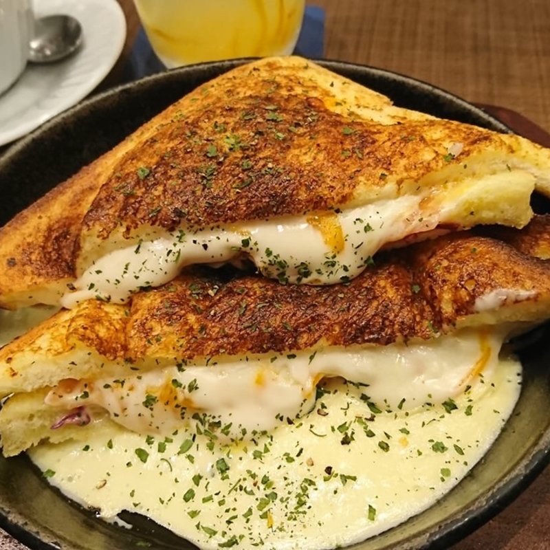 3種のチーズのクロックムッシュ(倉式珈琲)