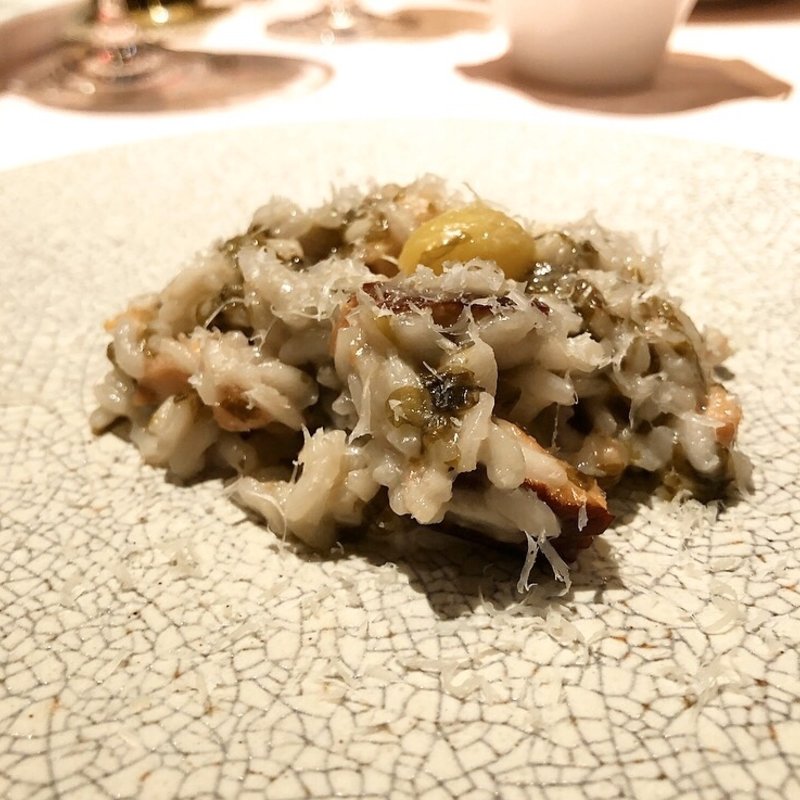 スモークサーモンと銀杏のリゾット(CUCINA ITALIANA ＆ BAR SFIDA)