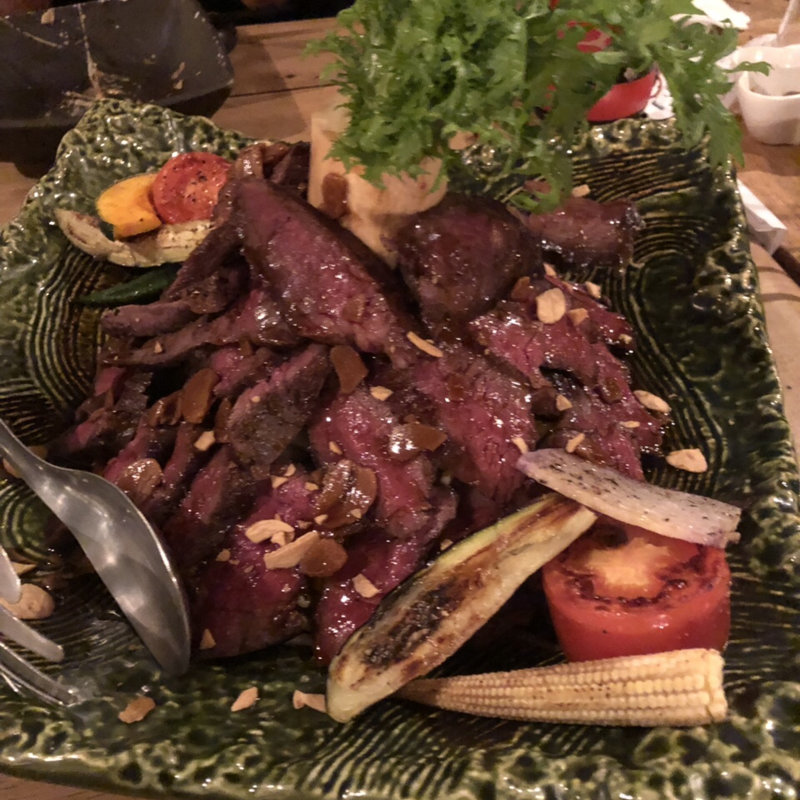 北海道産はこだて大沼牛ランプの鉄板焼き(茅場町北斎)