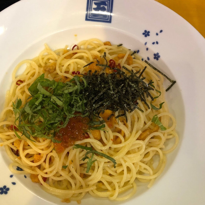 ウニといくらの醤油オリーブオイル(五右衛門 京都ポルタ店 )