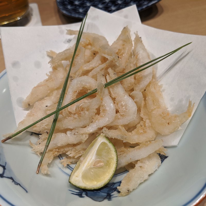 富山名物　白海老唐揚げ(お魚総本家 池袋西口店)