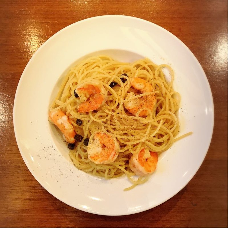 天使の海老のペペロンチーノ(バー 832(hachimitsu))