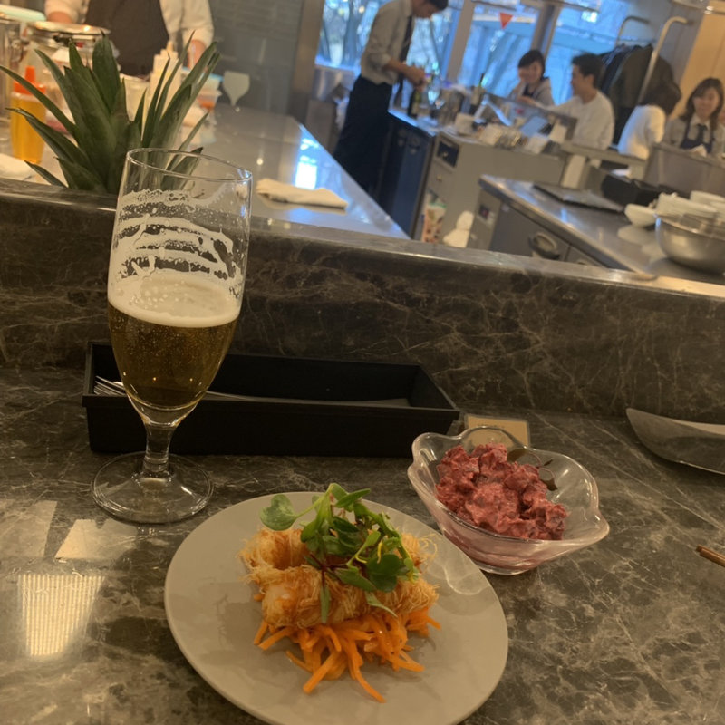 天使のエビのカダイフ包み(bar à vin PARTAGER)