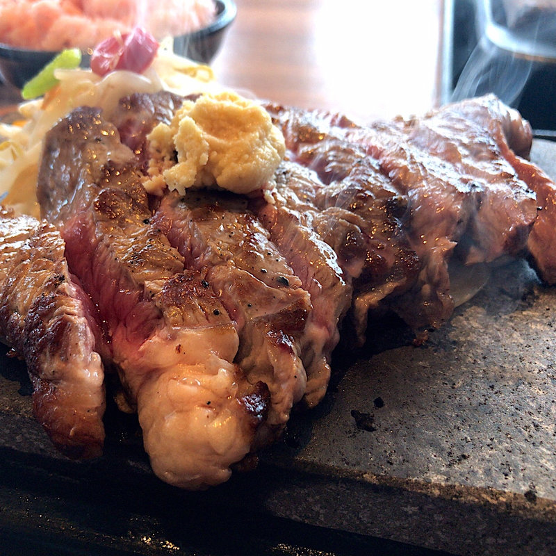 リブロースステーキランチ 200g(石焼ステーキ 贅 宮城富沢西店)