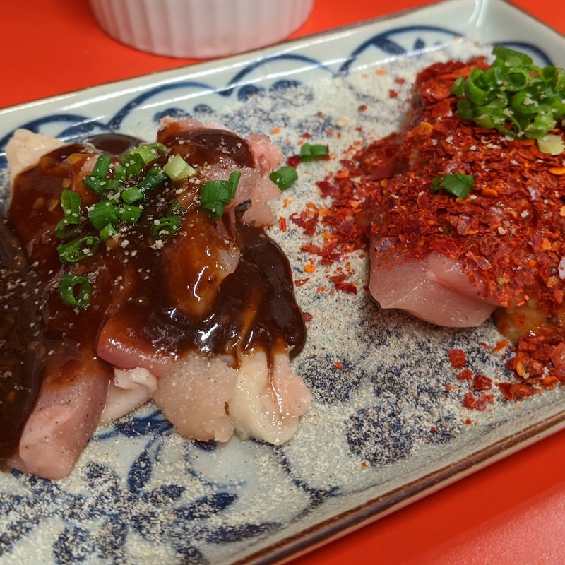 黒みそ焼き、唐辛子焼き(鶏焼き　丹羽)