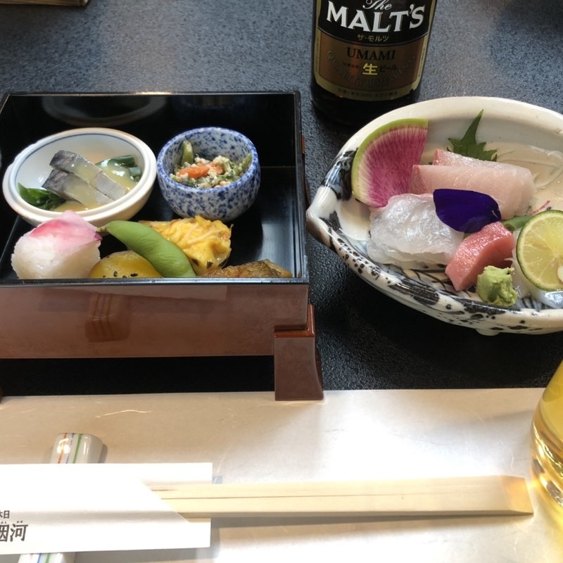 コース（前菜とお造り）(京都烟河)