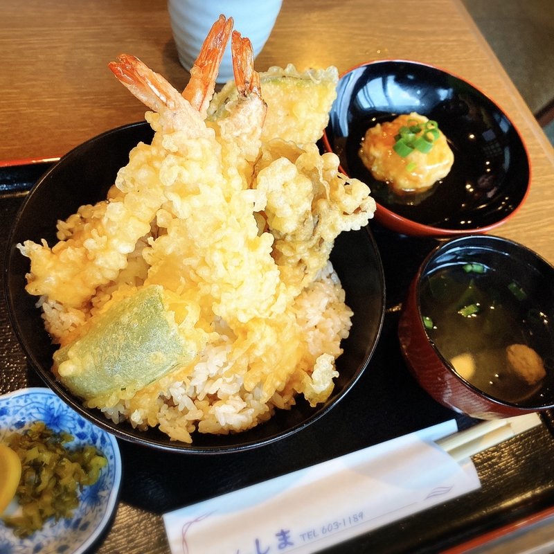 海老天丼定食(キッチンしま)