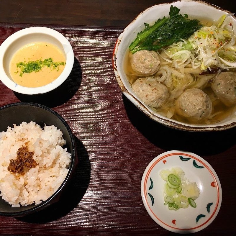 鰯のつみれ蕎麦(香るつけ蕎麦　蕎麦花 )
