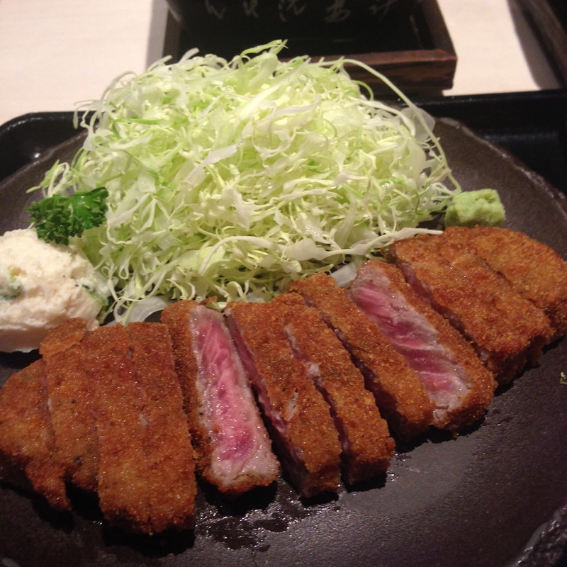 牛かつ麦めしセット(牛かつ もと村 浜松町店 )
