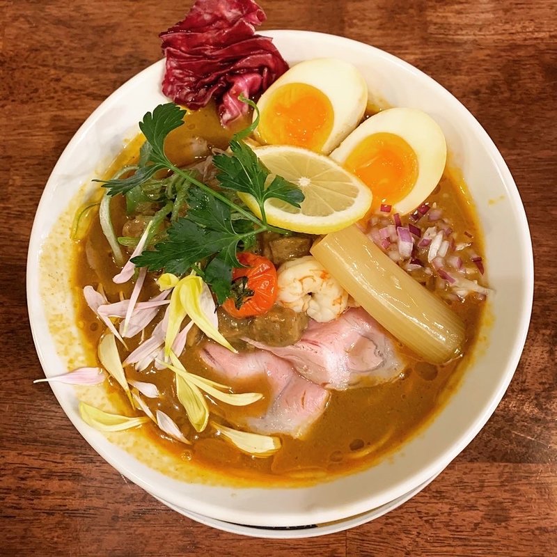 限定　カレー&オマール海老ヴィスクらーめん(海老丸らーめん)