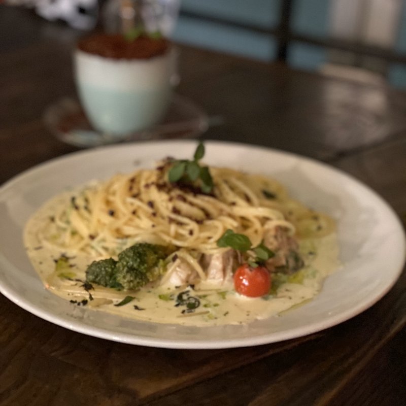 チョコミントパスタ(A WORKS)