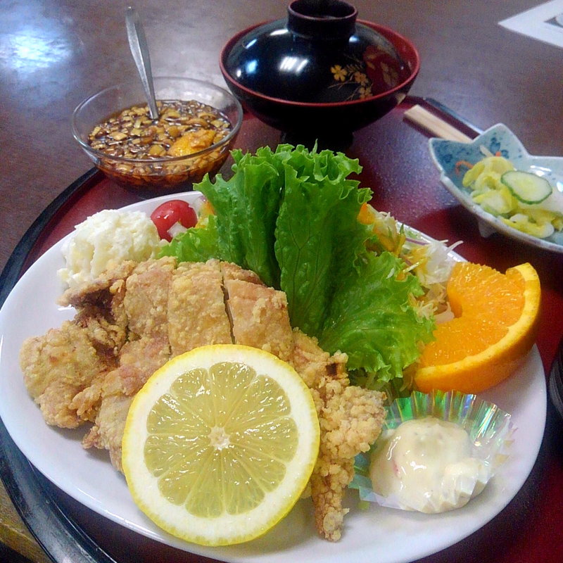 油淋鶏定食(薬師堂温泉 )