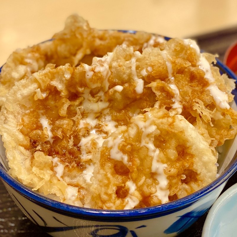 ダブルポークチーズ天丼　半熟玉子付き(天丼てんや 築地店)