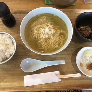 有機納豆ごはんセット(自家製麺と定食 弦乃月)