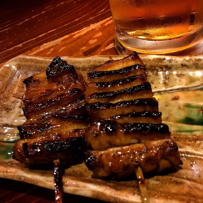 名物　しろ焼き(もつ焼 のんき 心斎橋店)