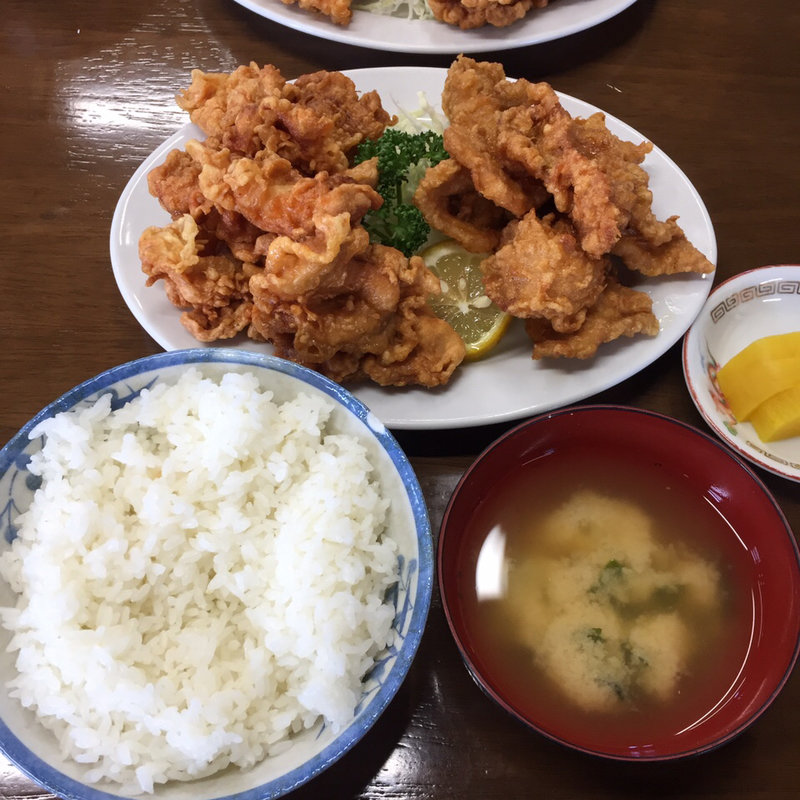 W唐揚げ定食(味のイサム)