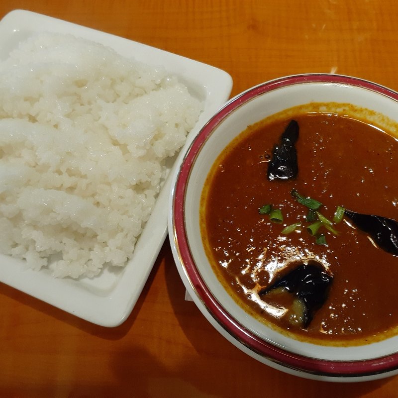 ランチBセット　マトンと茄子のカレー(ニルヴァーナ)