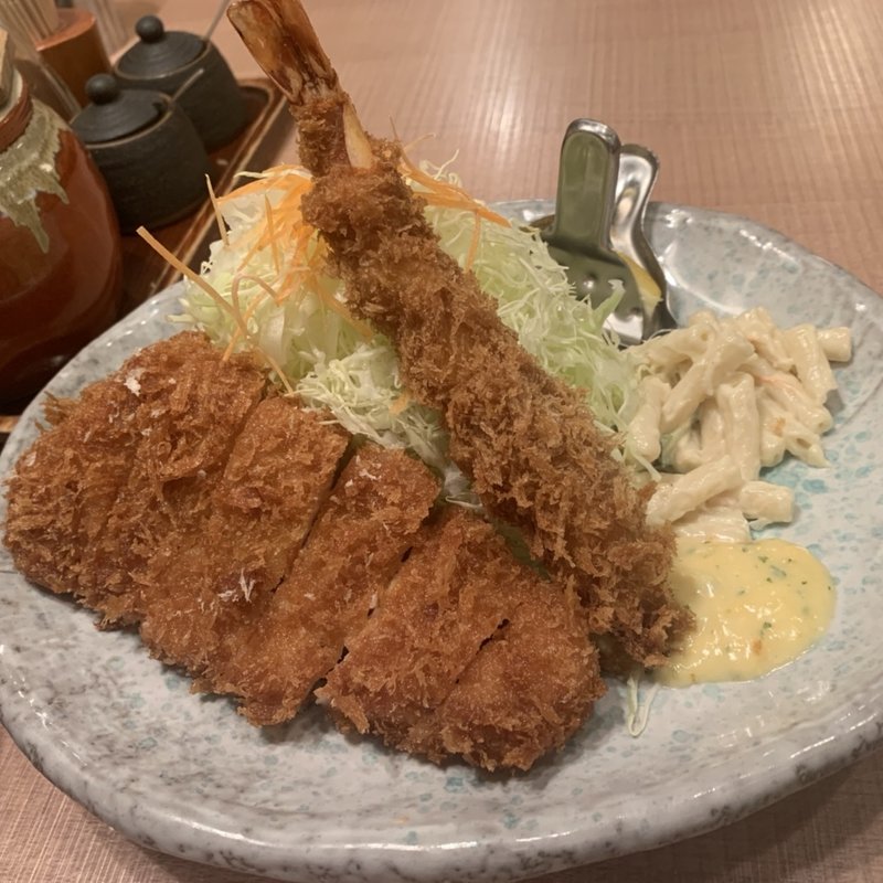 とんかつ・海老フライ定食(とんかつ双葉 葛西店)