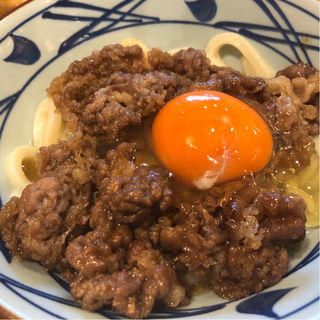 牛すき釜玉うどん(丸亀製麺松戸栗ヶ沢)