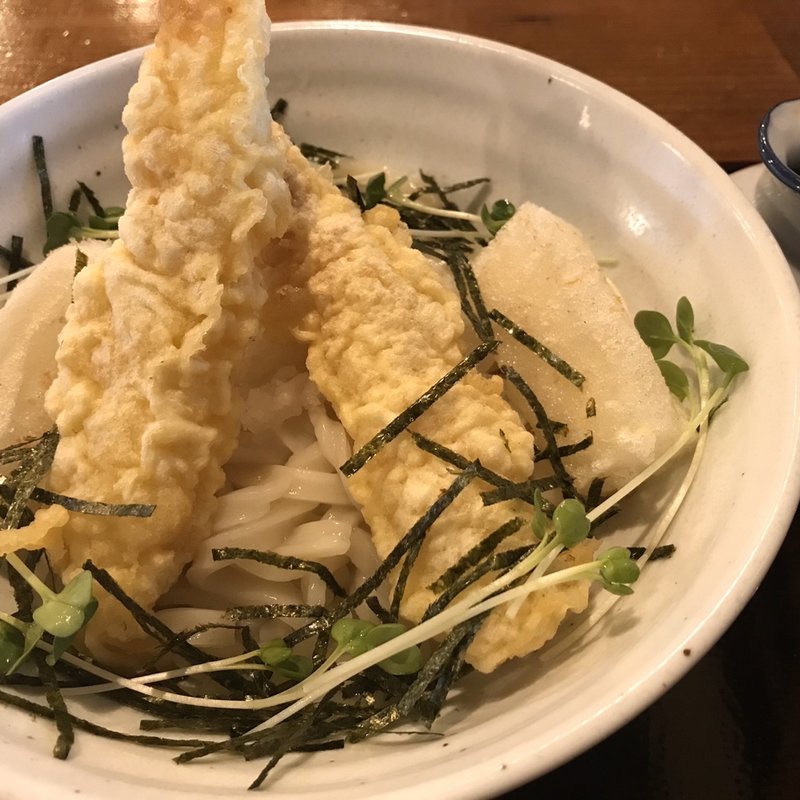揚げ餅と海老のおろしぶっかけ(うどん大文字 大野城本店)