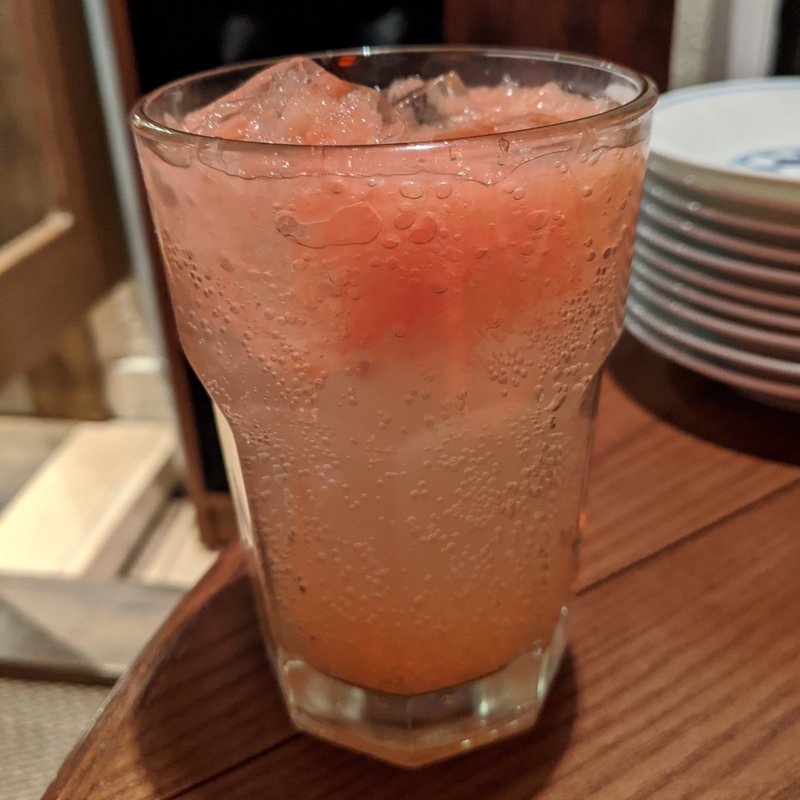 まるごとすりおろしサワー（グレープフルーツ）(おでん屋 ずぶ六)