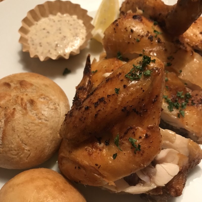 ローストチキンプレート1/2サイズ(カスターニエ 軽井沢ローストチキン)