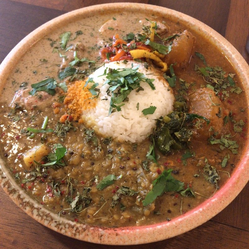 本日のカレー3種盛り(スパイスカレー あかつ亭)