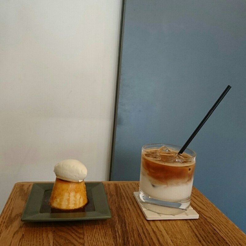 プリン ロールケーキ コーヒー(NORIZ COFFEE)