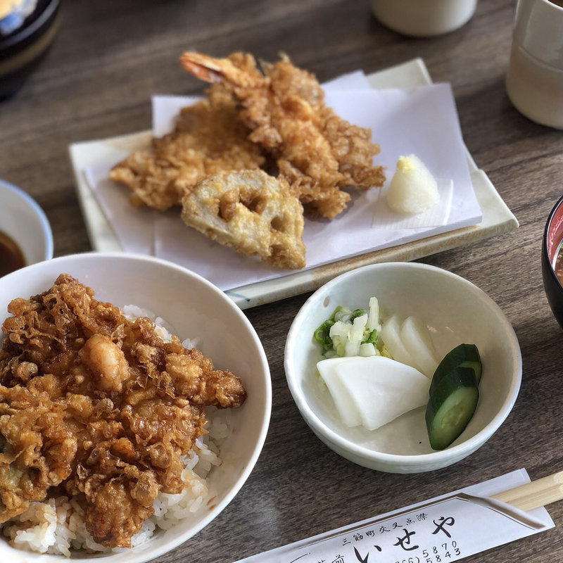天ぷら天丼セット(Aセット)(蔵前いせや)