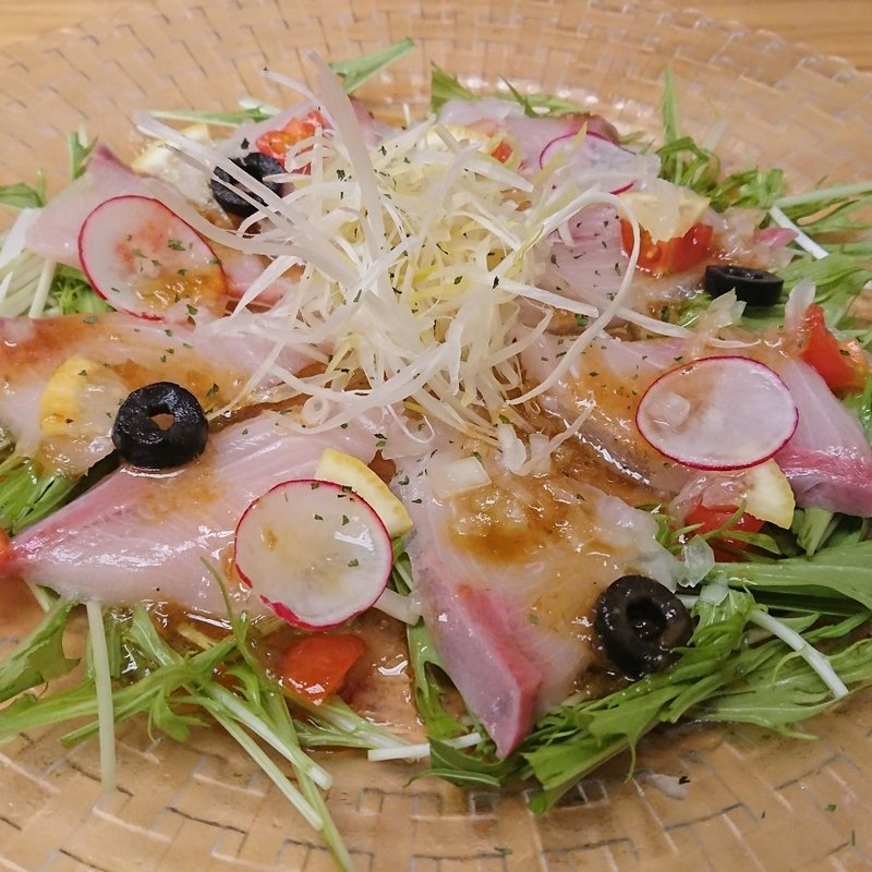 鹿児島県産 新鮮 鰤のカルパッチョ(とうふ旬菜 心音)