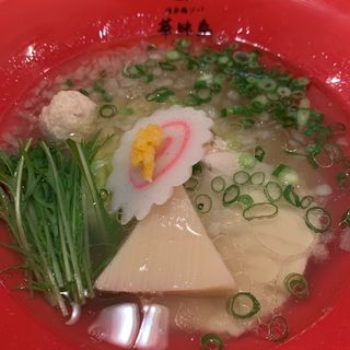 水炊スープの蕎麦(博多鶏ソバ 華味鳥 ソラリアステージ店)