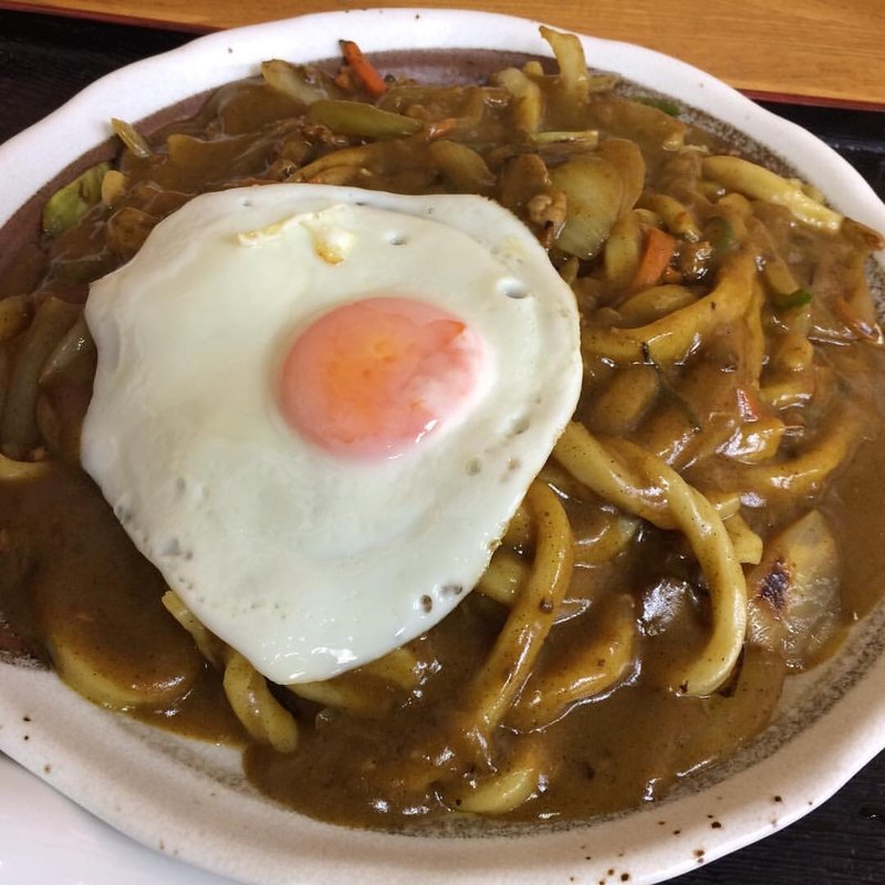 カレー焼きうどん(お食事の店 さつき)