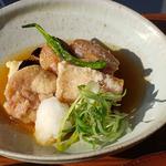 奥州いわい鶏の竜田あげとエビ芋の天ぷら